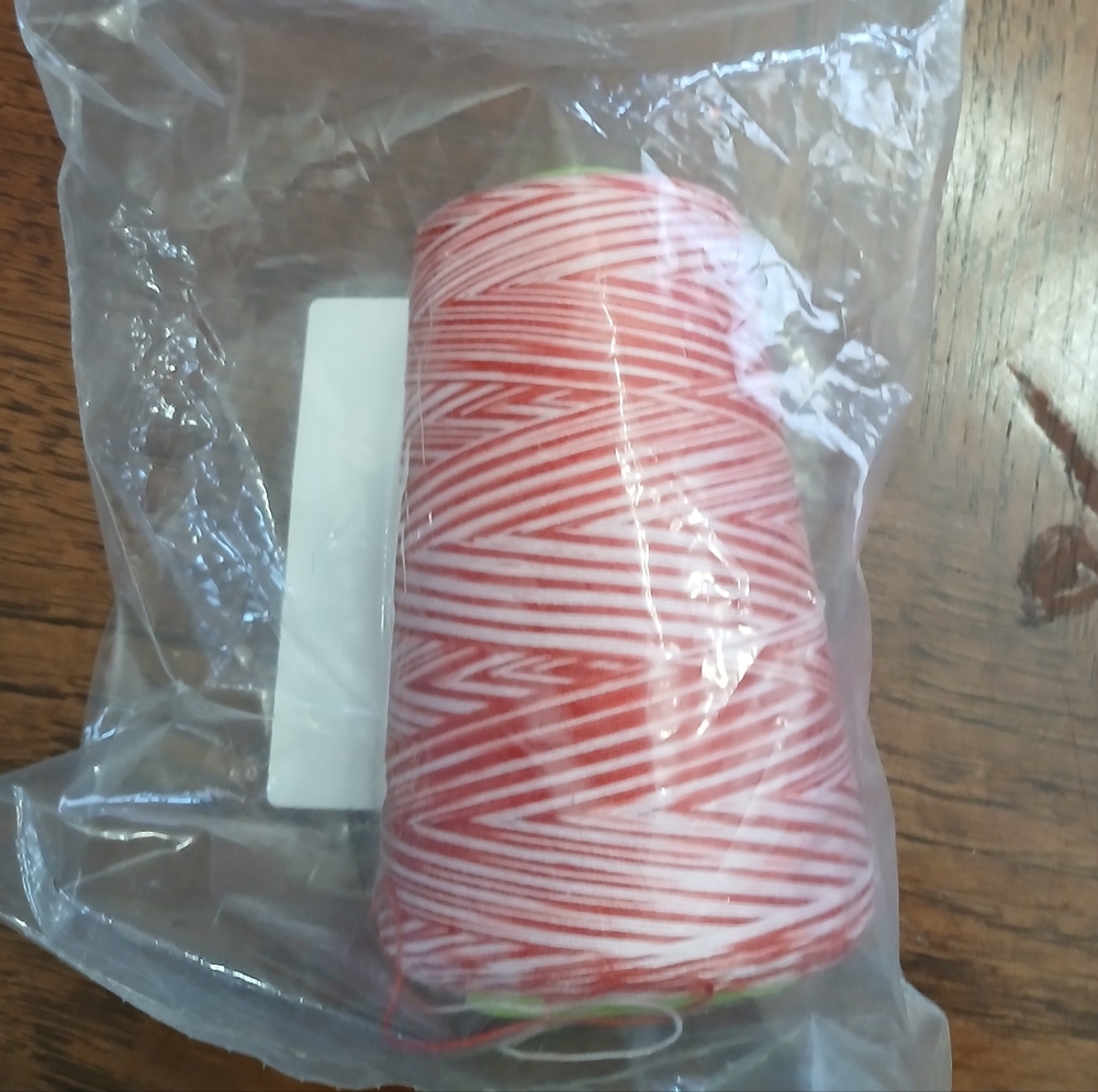 Striped Red and White Craft Thread